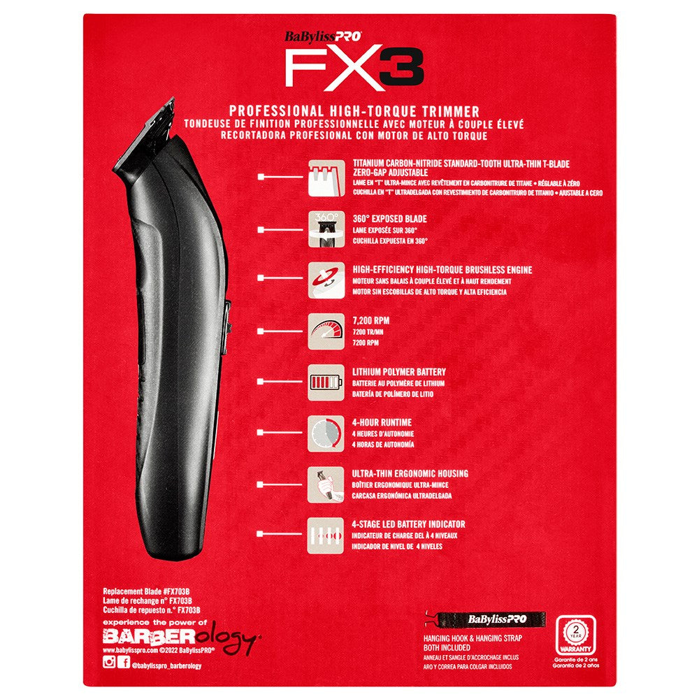 Babyliss PRO FX3 Trimmer - Black