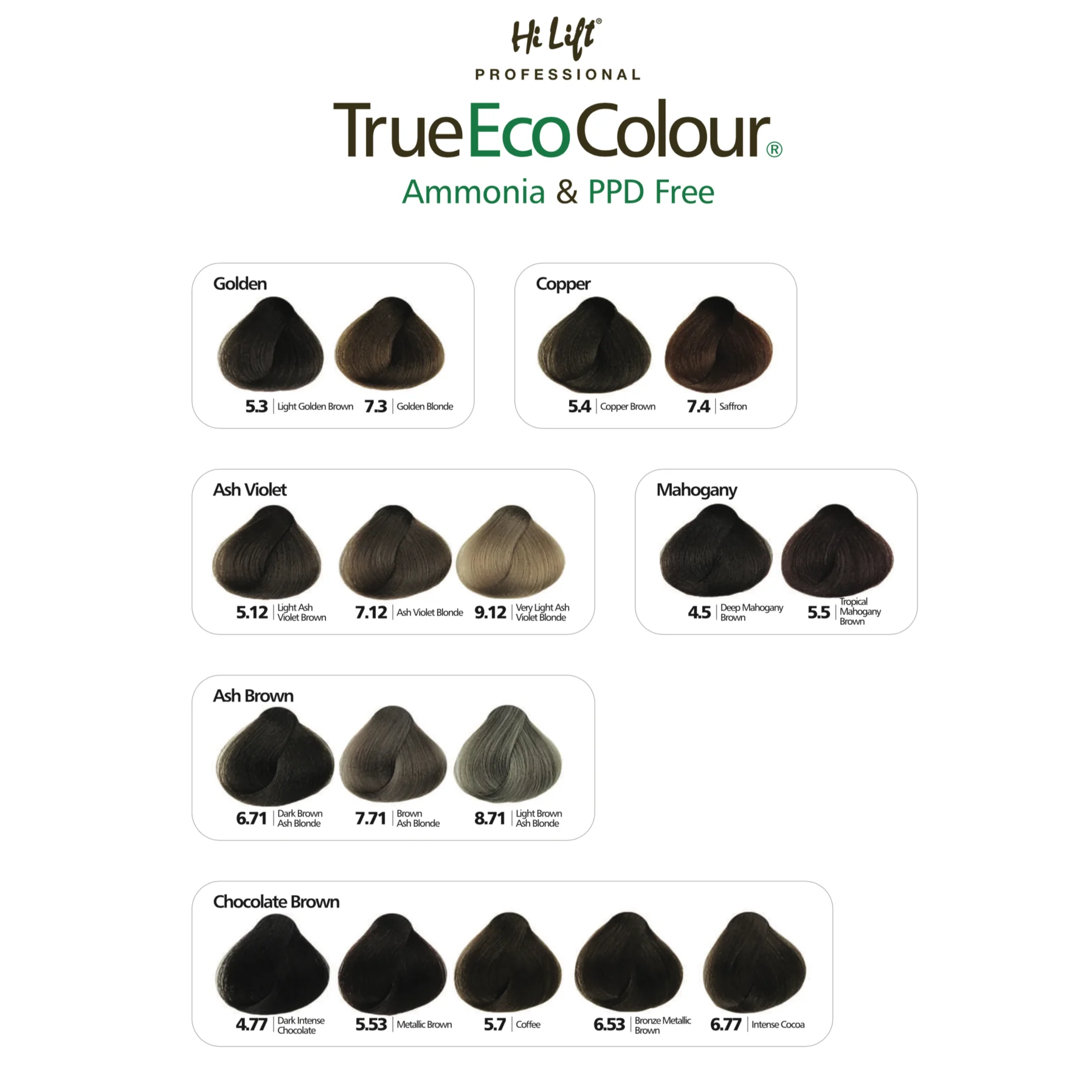 Hi Lift True Eco Colour 5.1 Light Ash Brown - 100ml