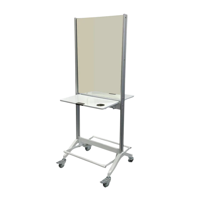 Karma Broome Double Sided Mobile Workstation - White