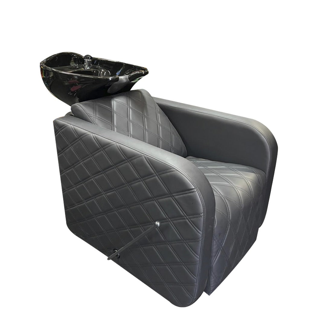 Karma Clunes Manual Shampoo Unit with Deep Basin - Black Pattern