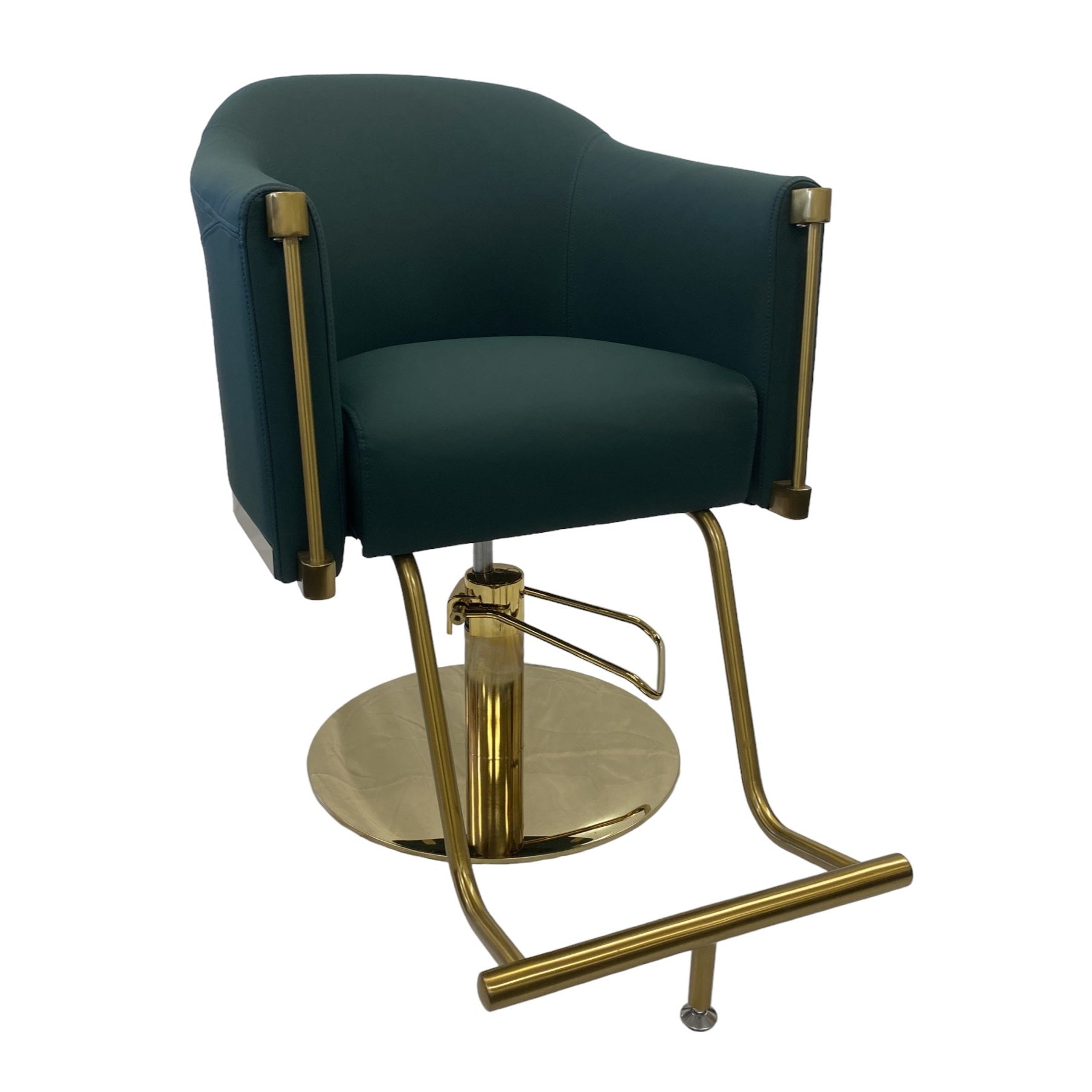 Karma Eden Salon Chair - Emerald Green & Gold