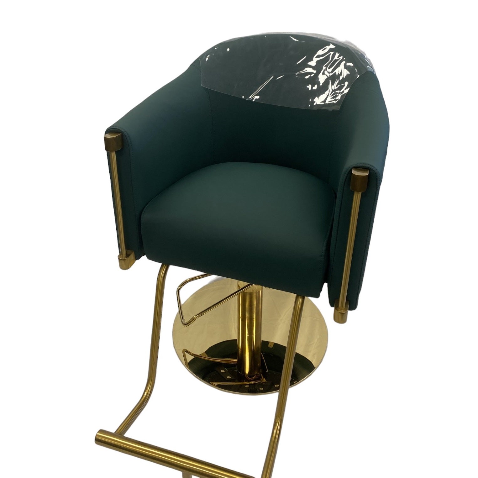 Karma Eden Salon Chair - Emerald Green & Gold