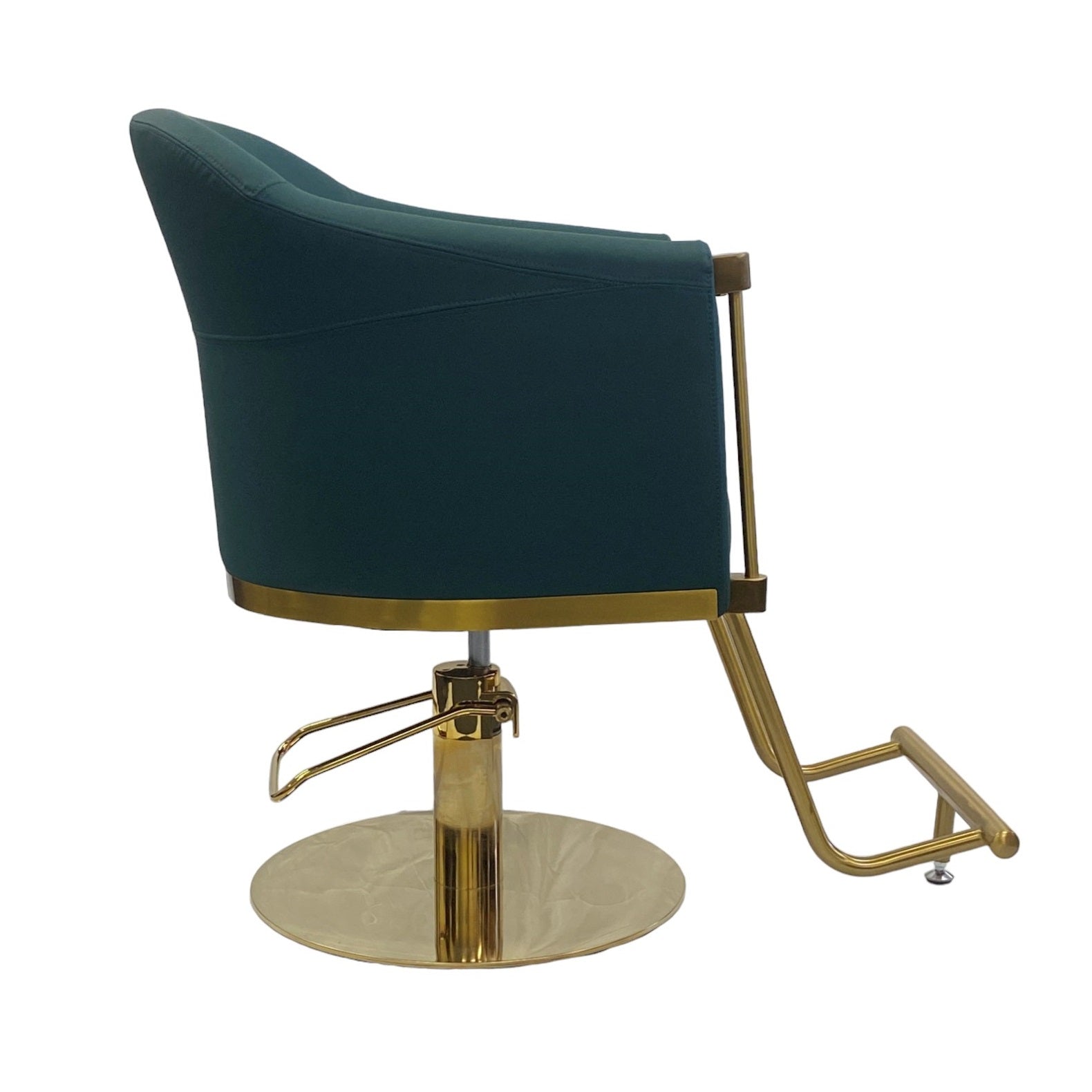 Karma Eden Salon Chair - Emerald Green & Gold