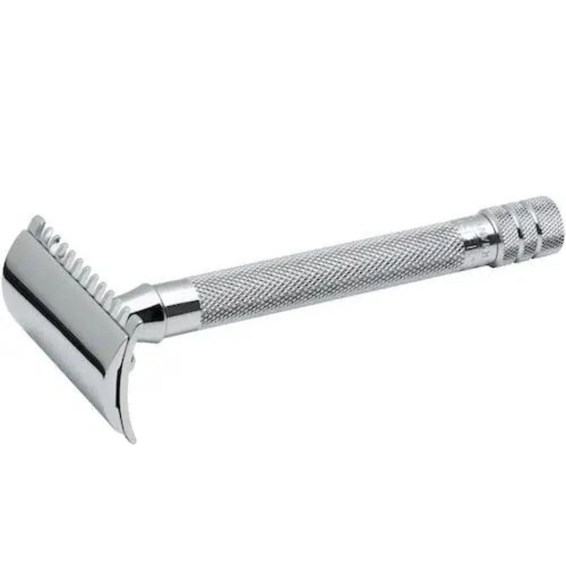 25 Rupee Razor Merkur 25C Long Handle Safety Razor Chrome – Barber Bazaar