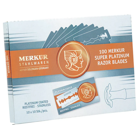 Merkur Super Platinum Double Edge Razor Blades 100