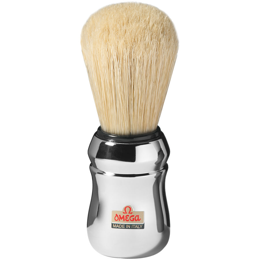 Omega Pure Bristle Shaving Brush 10083 - Chrome