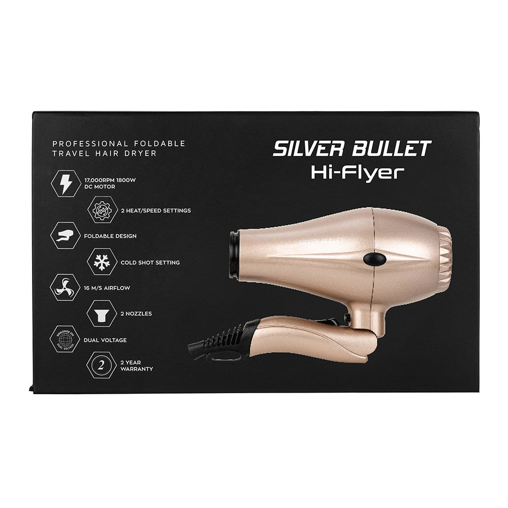 Silver Bullet Hi Flyer Foldable Travel Hair Dryer