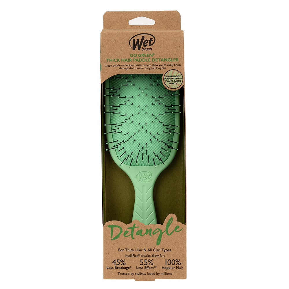 Wet Brush Go Green Thick Paddle Detangler - Green