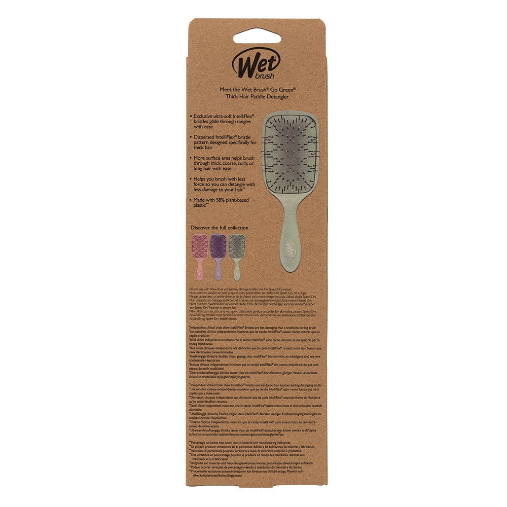 Wet Brush Go Green Thick Paddle Detangler - Green