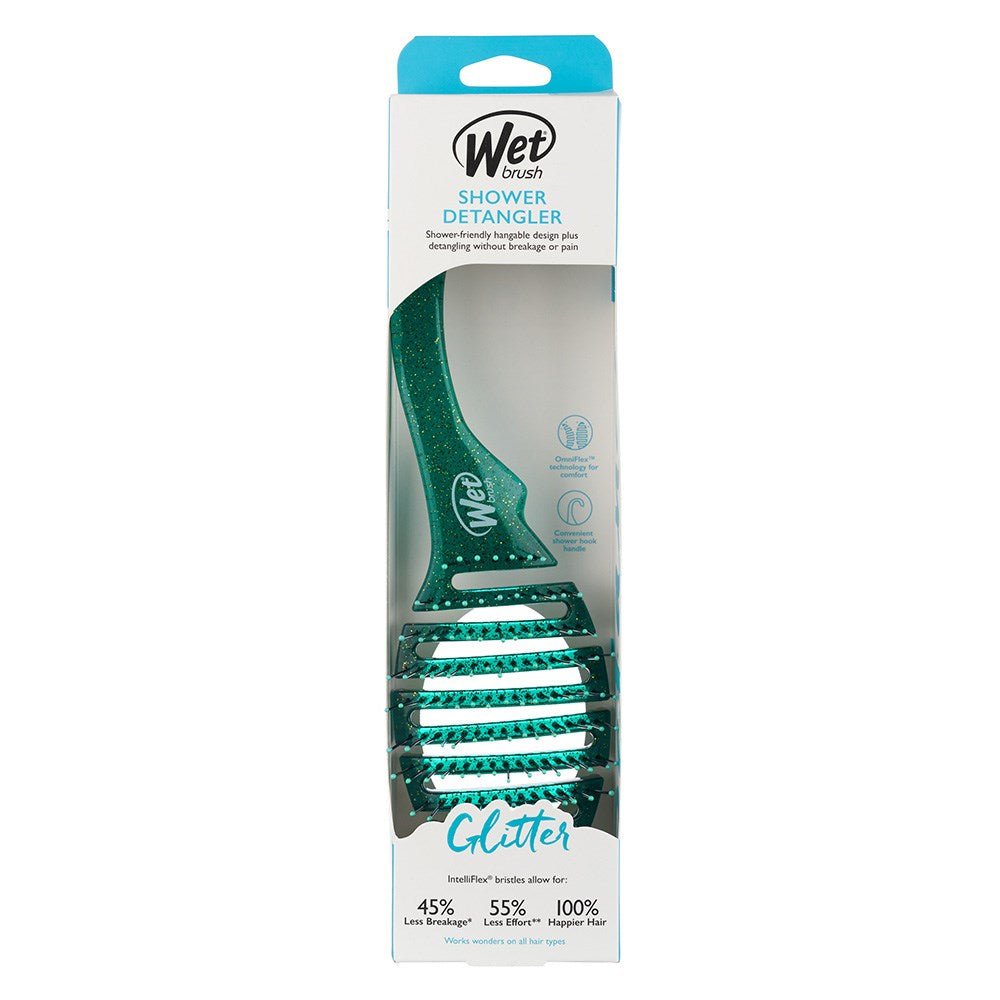 Wet Brush Shower Flex Detangler - Green Glitter