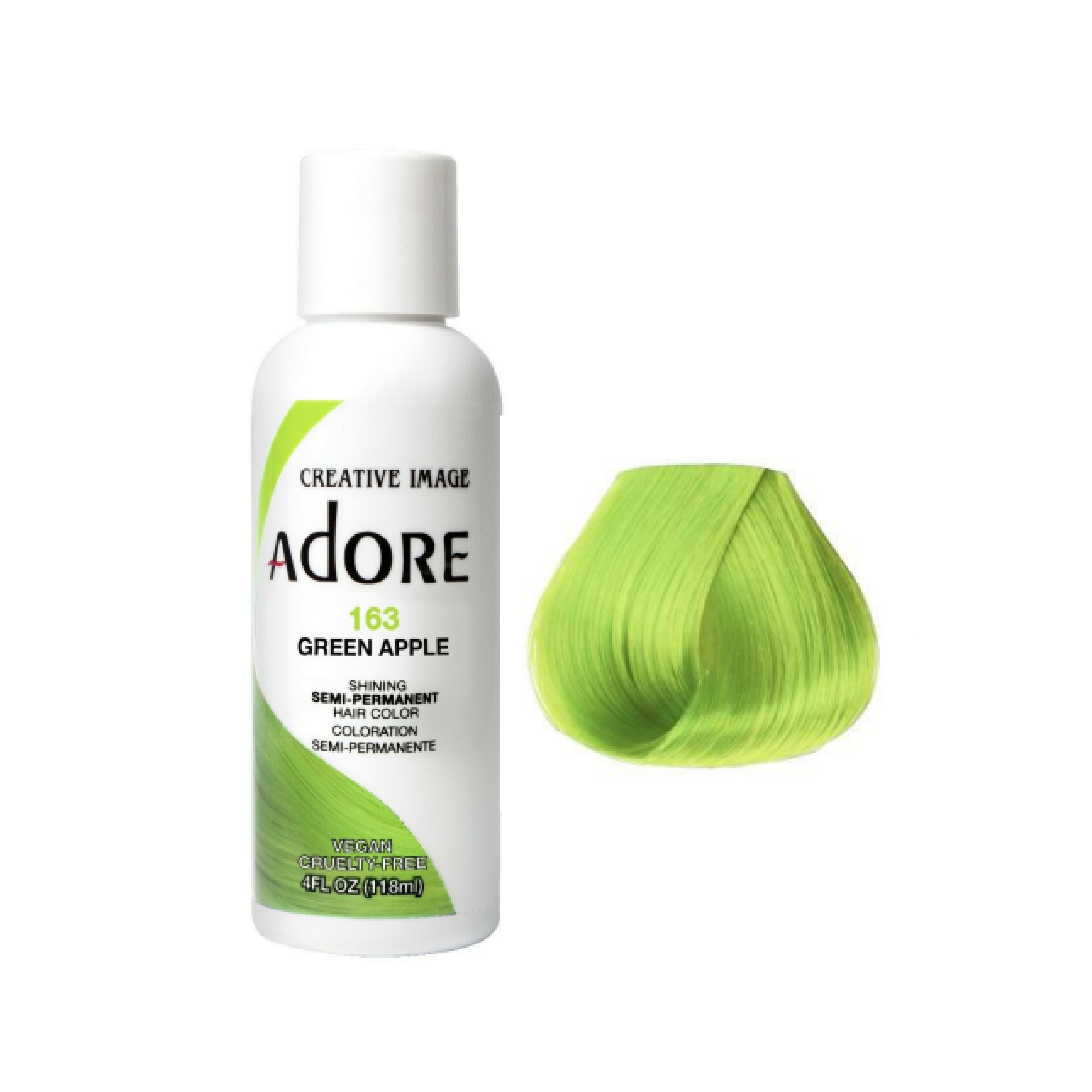 Adore Semi Permanent Green Apple Hair Colour 163 - 118ml