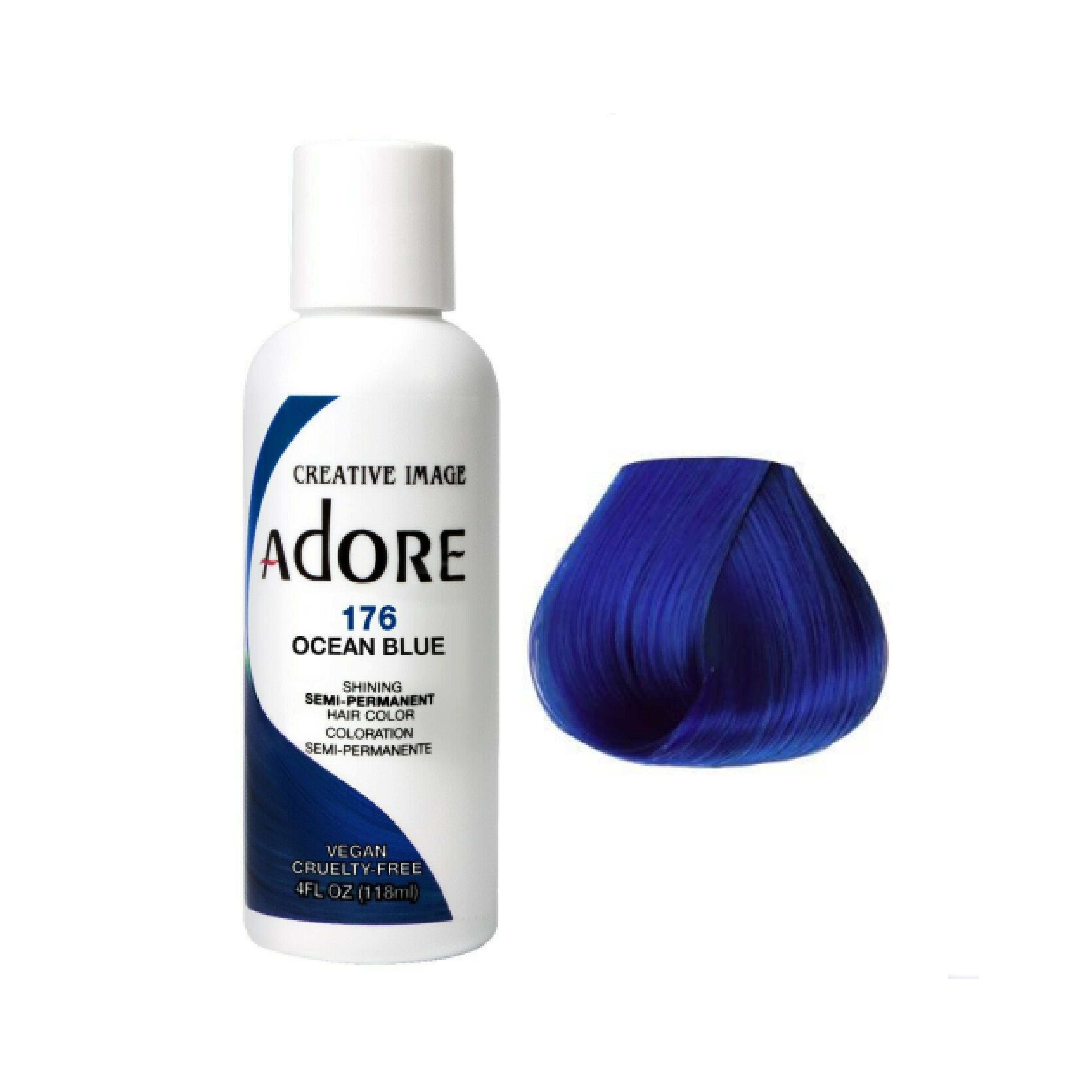Adore Semi Permanent Ocean Blue Hair Colour 176 - 118ml