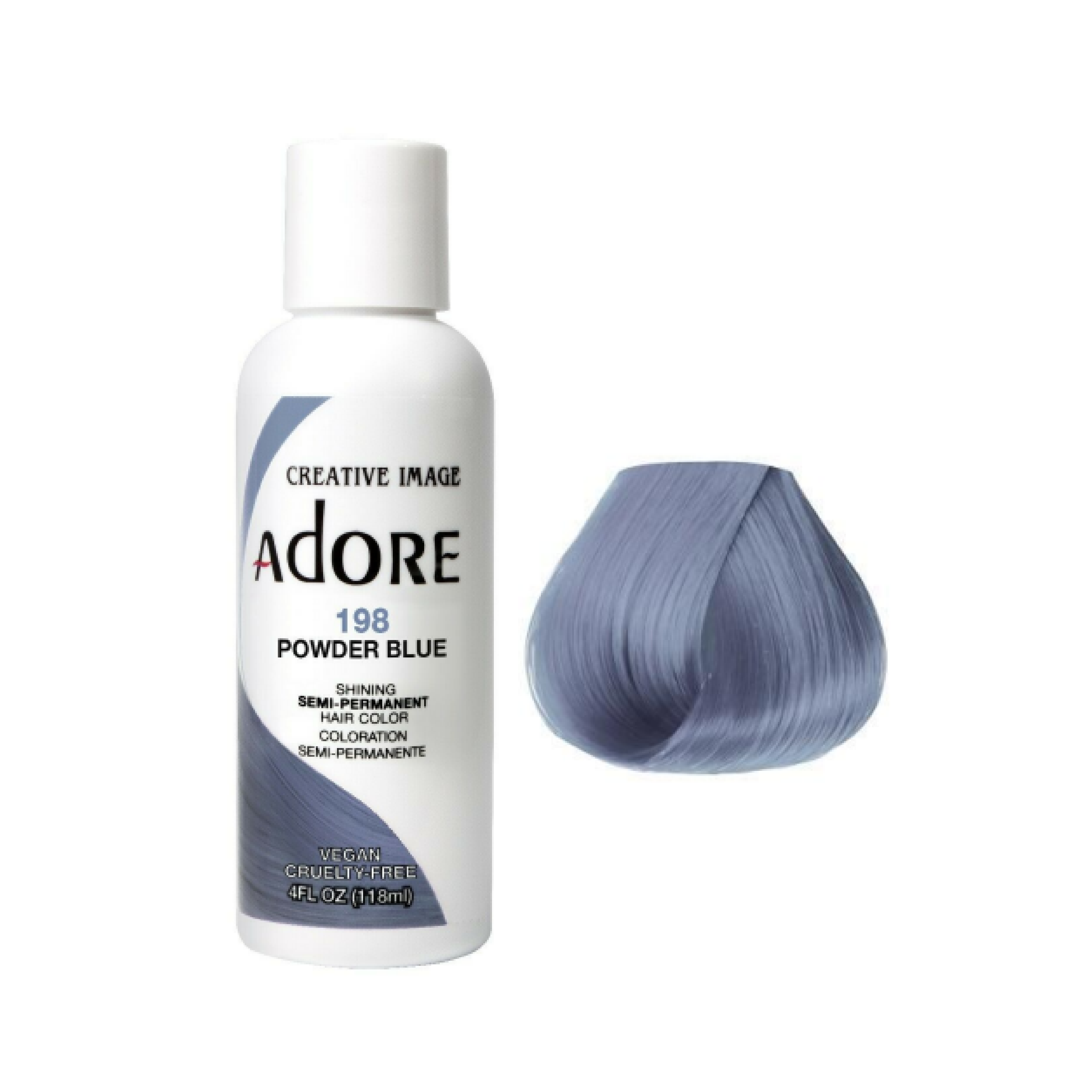 Adore Semi Permanent Powder Blue Hair Colour 198 - 118ml