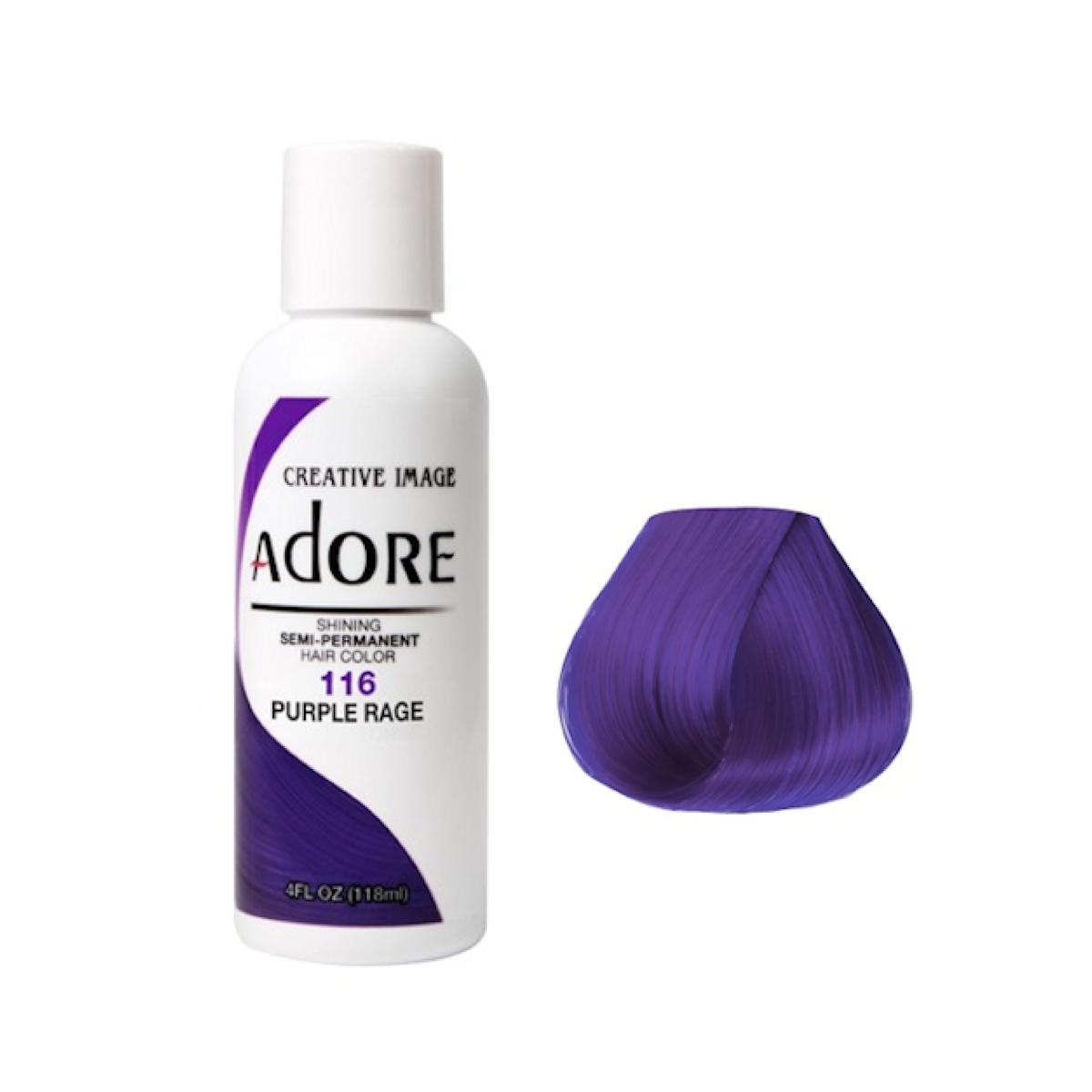 Adore Semi Permanent Purple Rage Hair Colour 116 - 118ml | Barber Bazaar