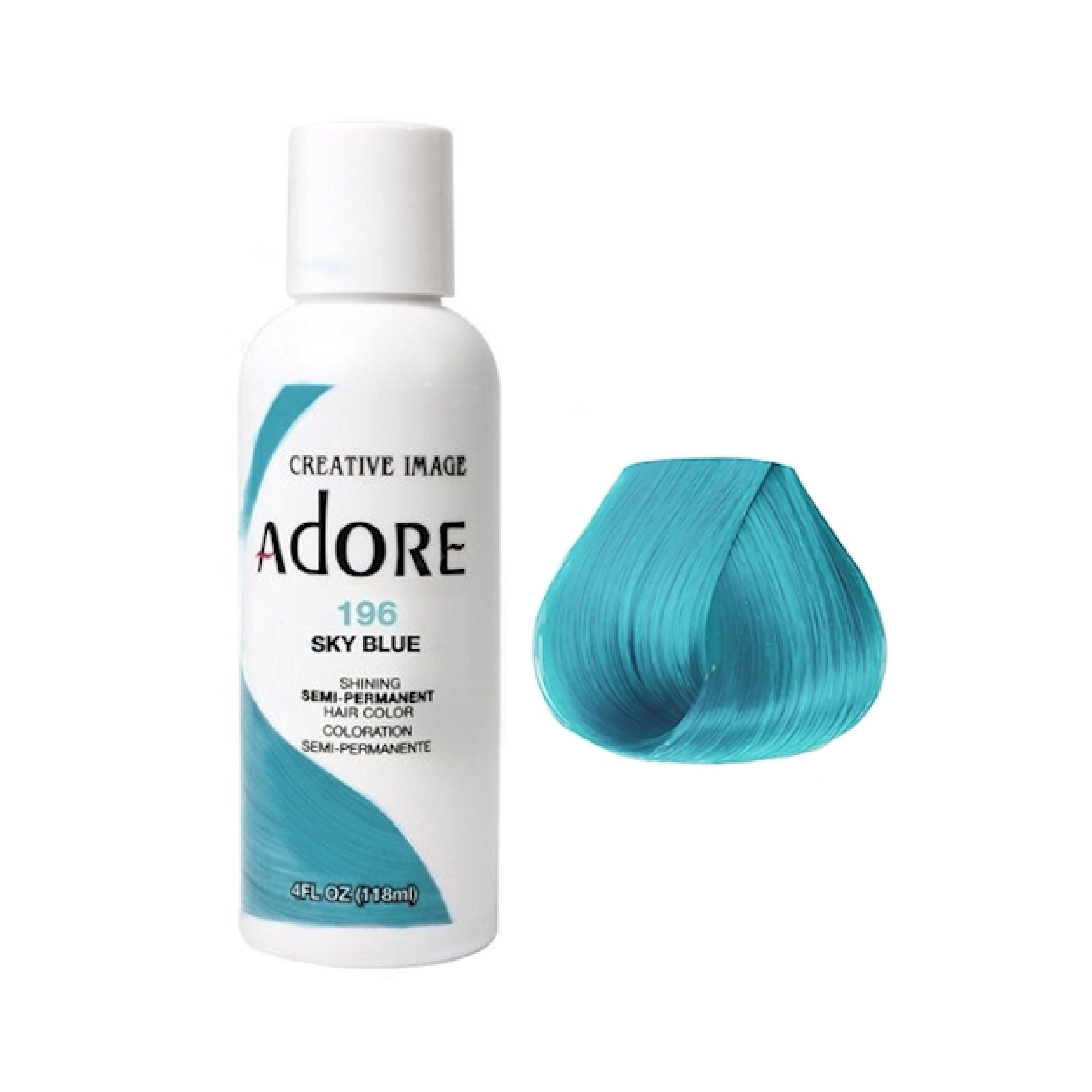 Adore Semi Permanent Sky Blue Hair Colour 196 - 118ml