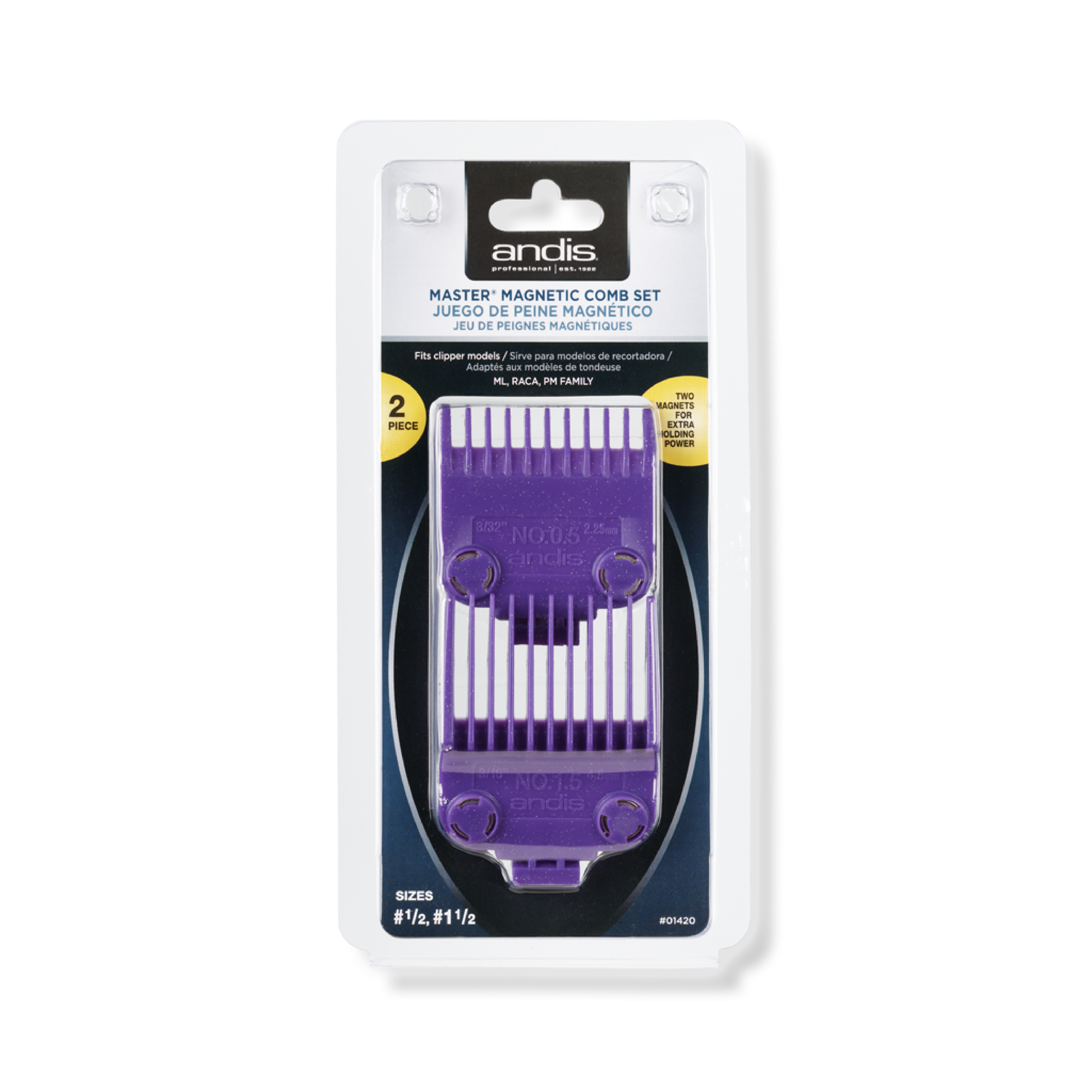 Andis Master Dual Magnetic Comb Set - 01420