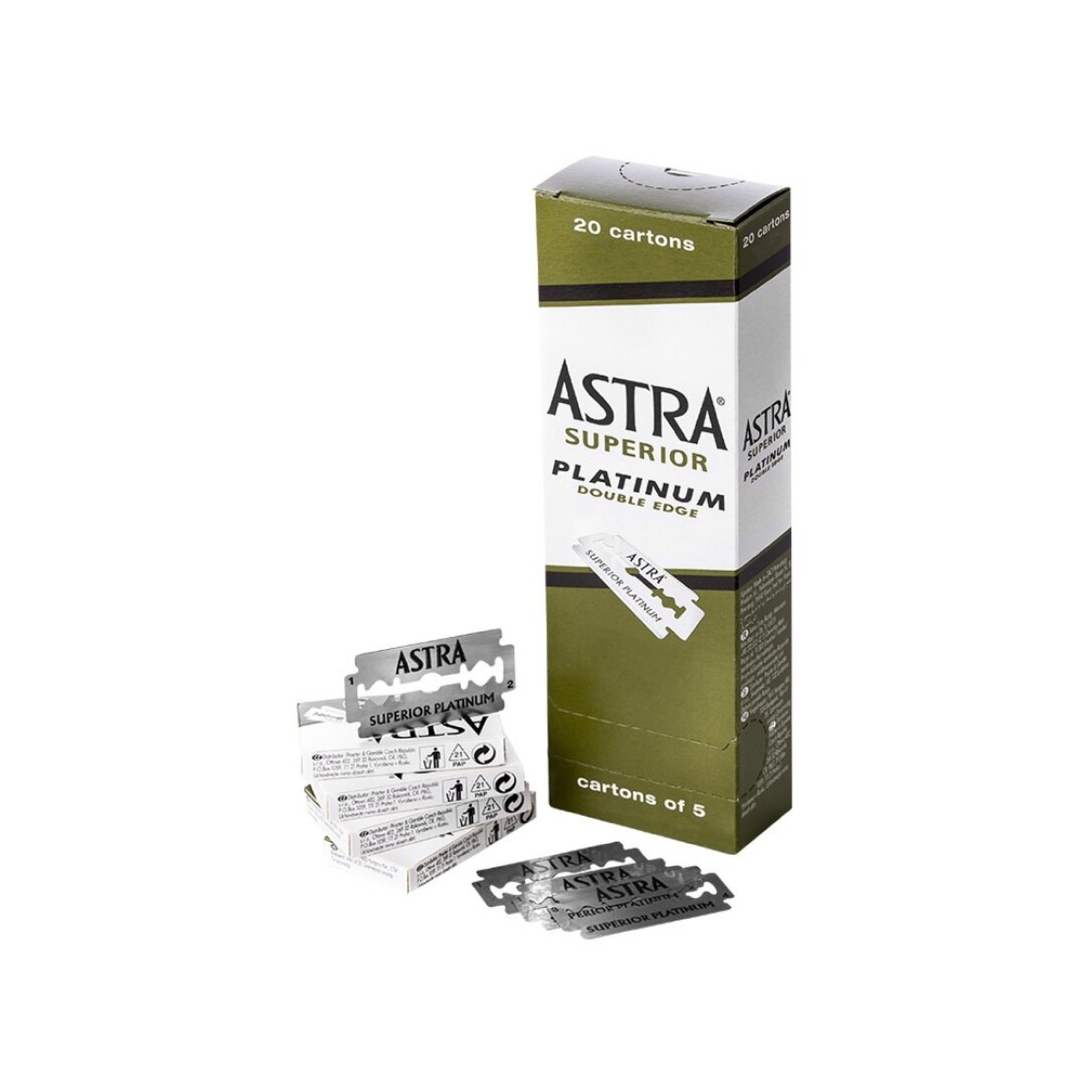Astra Superior Platinum Double Edge Razor Blades (100) - Barber Bazaar