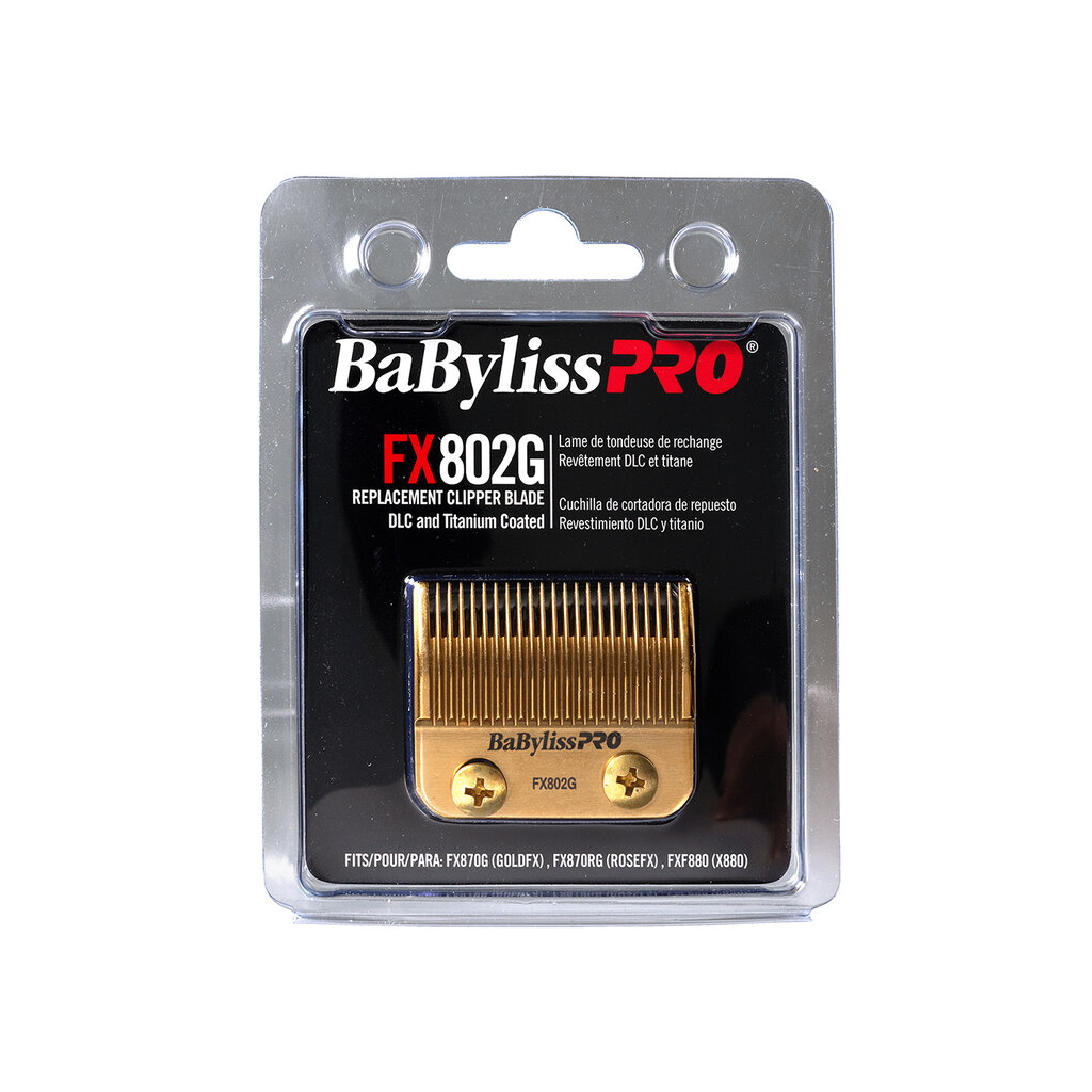 Babyliss Pro DLC And Titanium Coated Gold Replacement Clipper Blade - FX802G