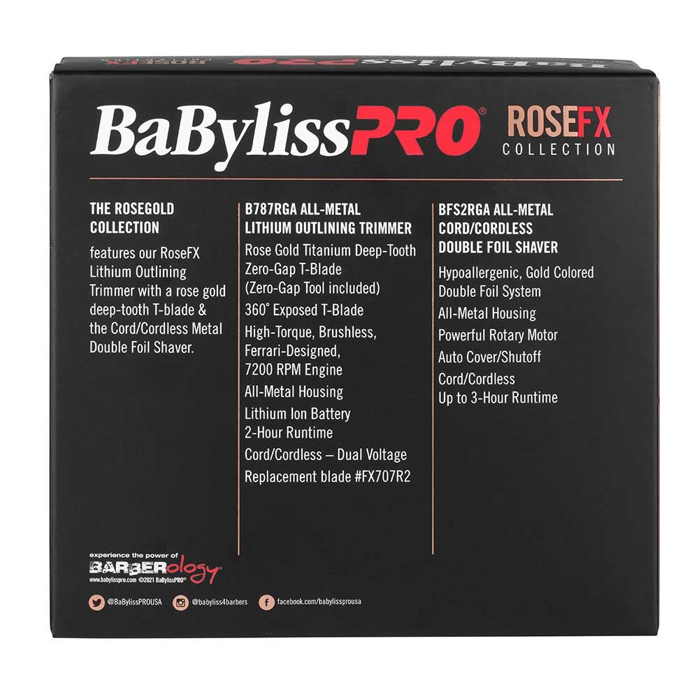 Babyliss Pro RoseFX Outliner Trimmer And Shaver Duo