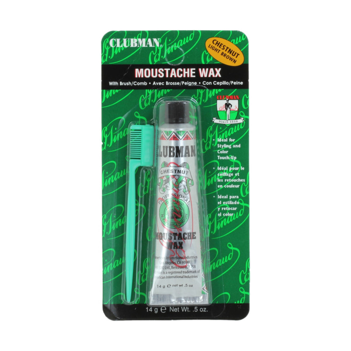 Clubman Pinaud Chestnut Moustache Wax - 14g – Barber Bazaar