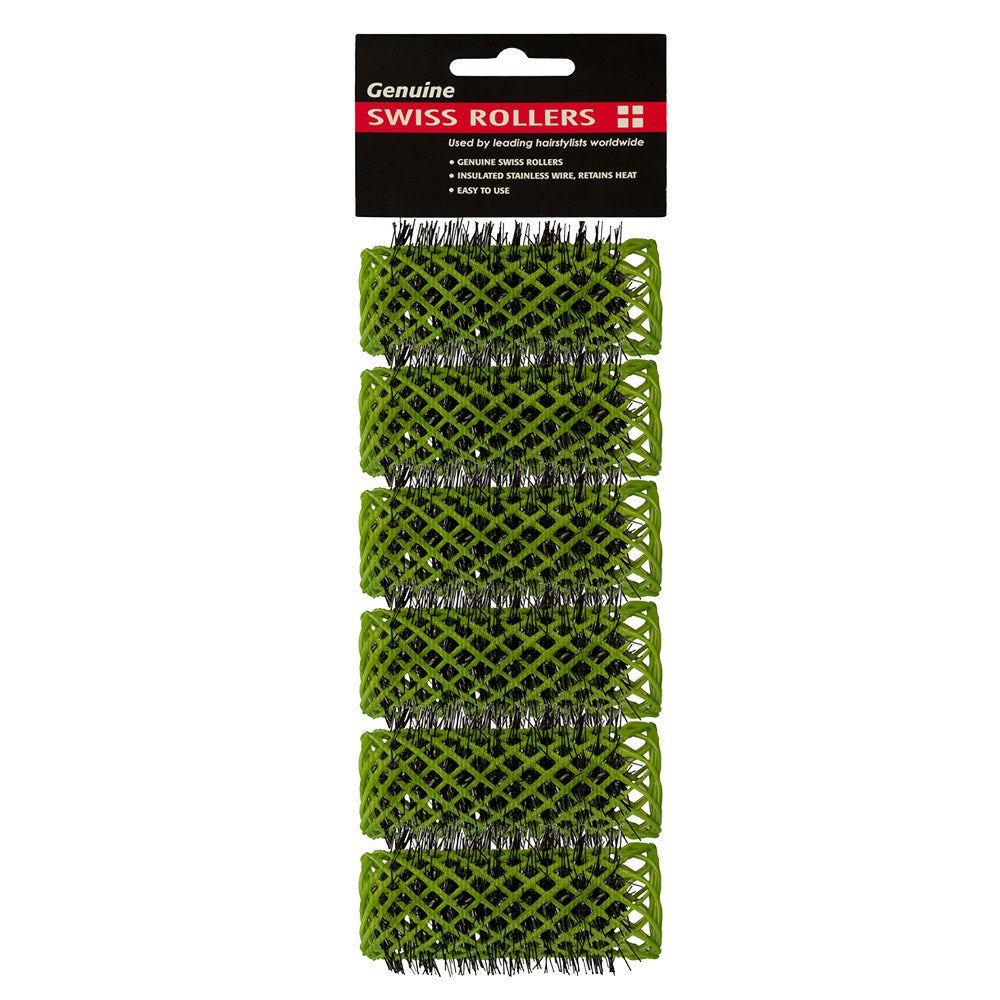 Dateline Professional Green Swiss Rollers 25mm - 6pk