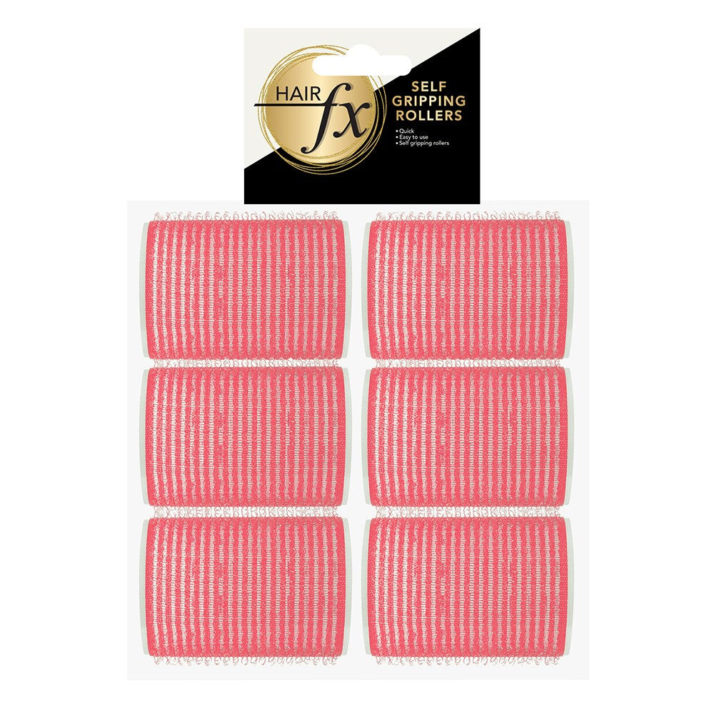 Hair FX Pink Velcro Hair Rollers 44mm - 12pk