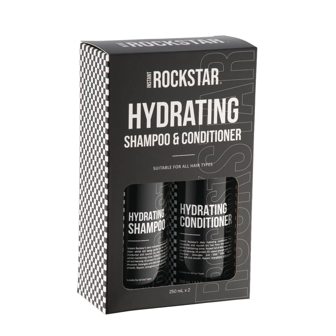 Instant Rockstar Hydrating Shampoo And Conditioner Duo Pack - 250ml