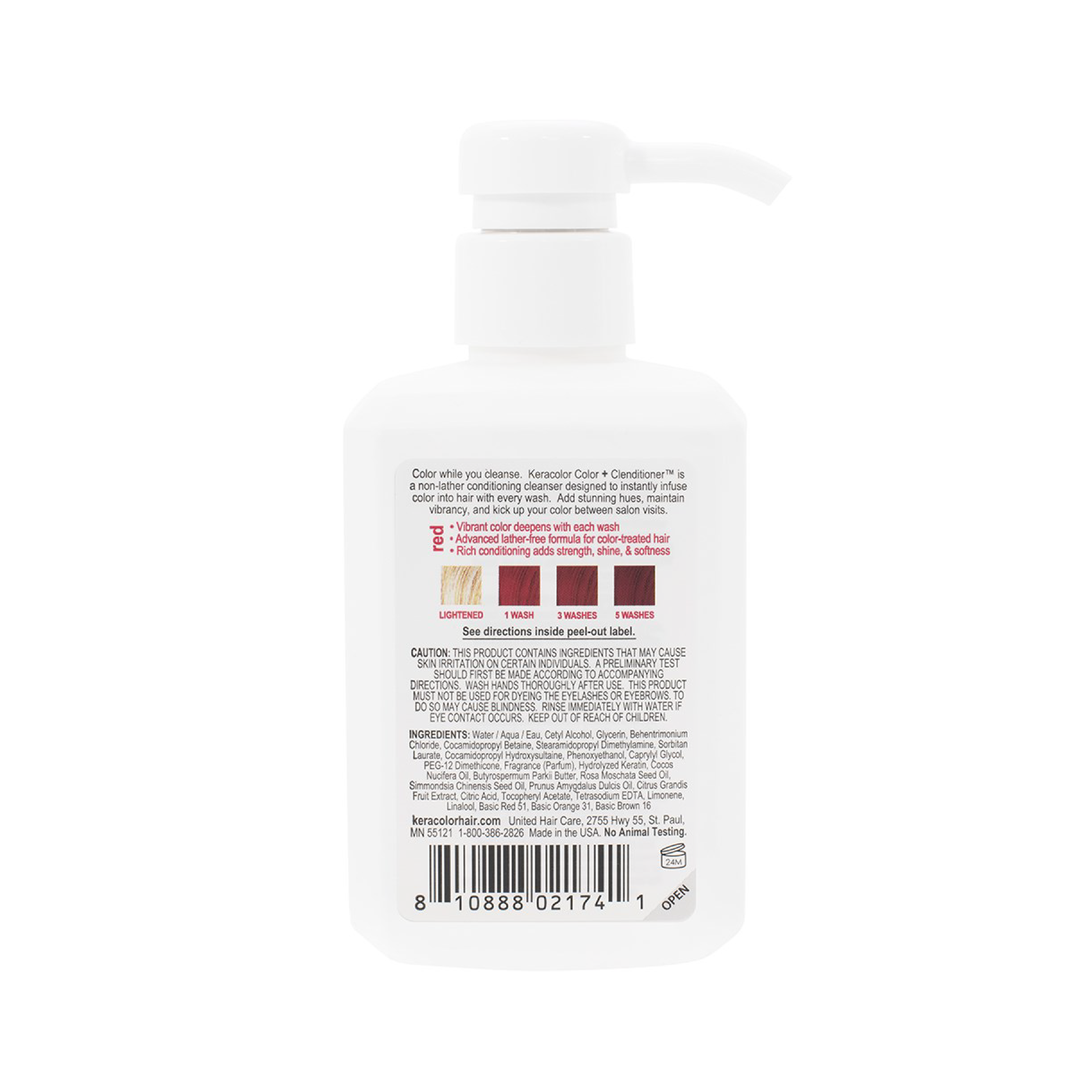 Keracolor Color Clenditioner Red Colouring Shampoo - 355ml