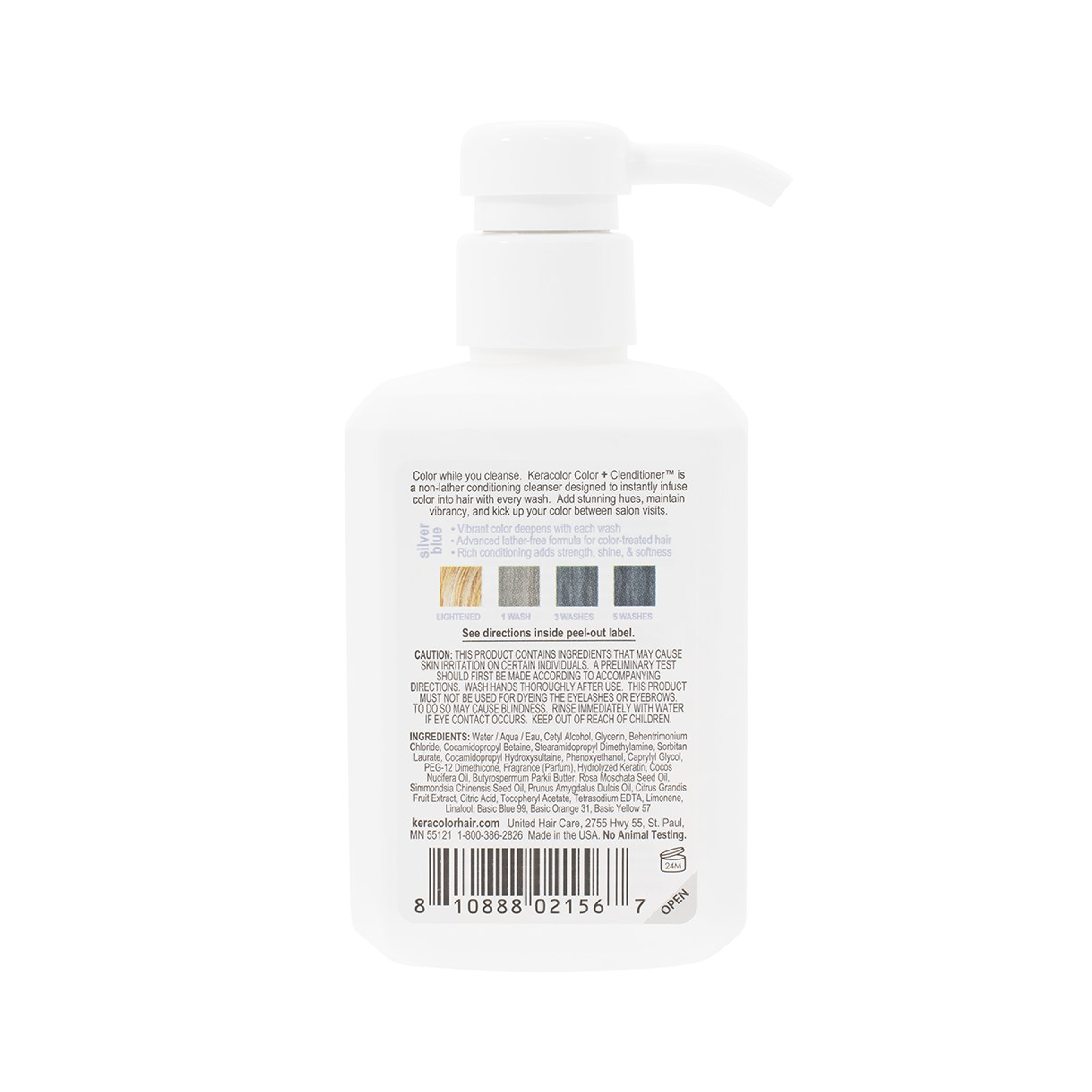 Keracolor Color Clenditioner Silver Blue Colouring Shampoo - 355ml