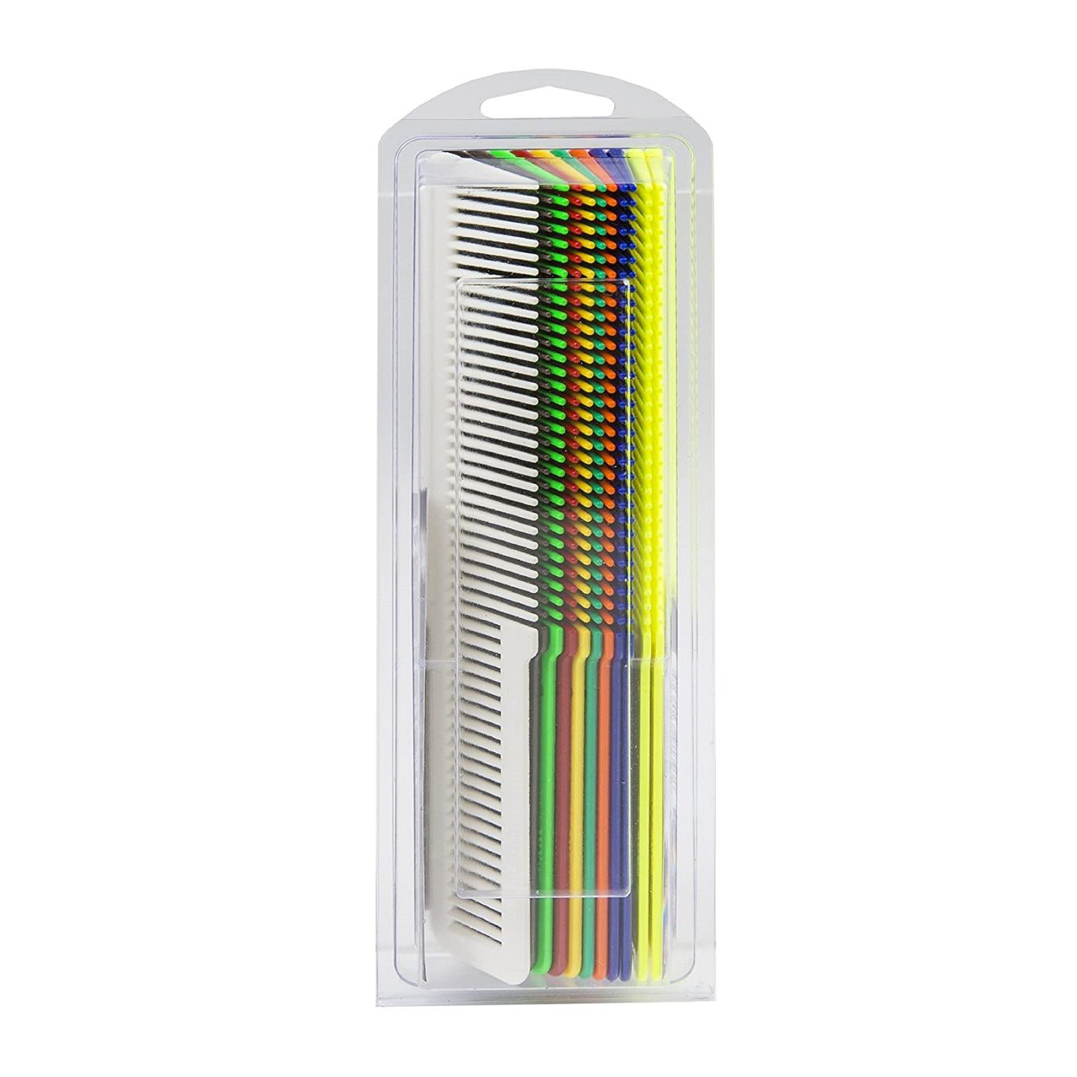 Wahl Professional Assorted Coloured Styling Combs - 12 Pack